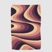 Paarse, roze en beige abstract wervelingsontwerp golfhanddoek (Voorkant)