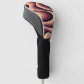Paarse, roze en beige abstract wervelingsontwerp golfheadcover (Schuin)