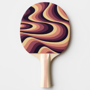 Paarse, roze en beige abstract wervelingsontwerp tafeltennisbatje