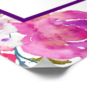 Paarse roze en blauw ventilator Vrijgezellenfeest  Poster (Hoek)