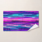 Paarse, Roze en Blauwe Abstracte Strepen Bad Handdoek (Handdoek)