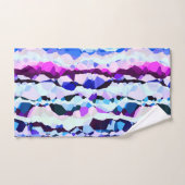 Paarse, Roze en Blauwe Abstracte Strepen Bad Handdoek (Handdoek)