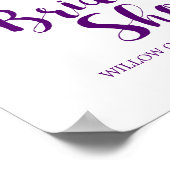 Paarse roze en blauwe bloemen Vrijgezellenfeest We Poster (Hoek)