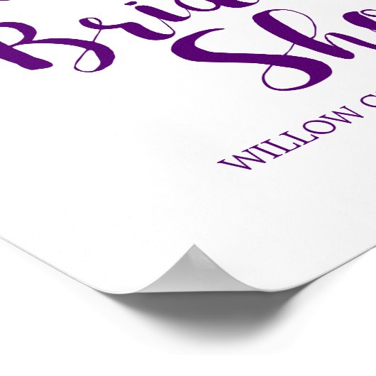 Paarse roze en blauwe bloemen Vrijgezellenfeest We Poster (Hoek)