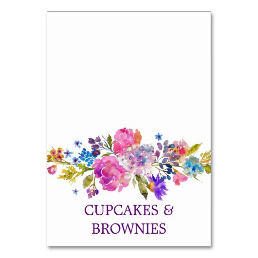 Paarse roze en blauwe bloemkool Bouquet Kaarten me (Voorkant)