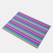 Paarse, roze en blauwe kleppen van deurmat (Schuin)