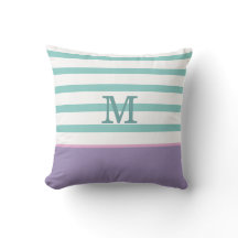 Paarse, roze en Blauwgroen monogram