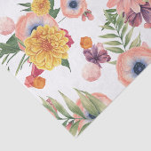 Paarse roze en gele bloemen tissuepapier (Detail)