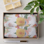 Paarse roze en gele bloemen tissuepapier (Geschenk)