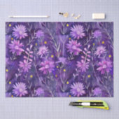 Paarse Roze en Gele Daisy Bloempatroon Tissuepapier (Craft)