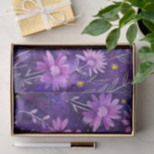 Paarse Roze en Gele Daisy Bloempatroon Tissuepapier (Geschenk)