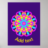 Paarse, roze en gele Tie Dye Poster (Voorkant)