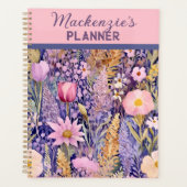 Paarse, roze en gele Wildflower Gardens Planner (Voorkant)