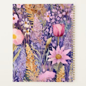 Paarse, roze en gele Wildflower Gardens Planner (Achterkant)