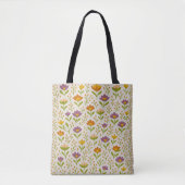 Paarse, Roze en Groene Tote Tas (Voorkant)