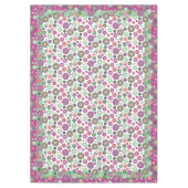 Paarse roze en groene wintersneeuwvlokken tafelkleed (Voorkant)