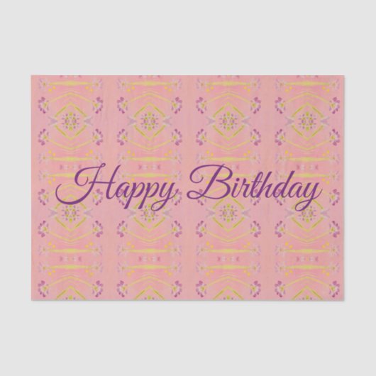 Paarse roze en kalkgroen tissuepapier (Voorkant)