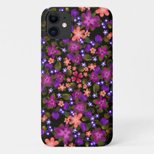 Paarse, roze en koraalgekleurde bloemen Case-Mate iPhone case