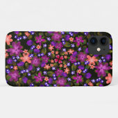 Paarse, roze en koraalgekleurde bloemen Case-Mate iPhone case (Achterkant (horizontaal))