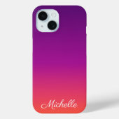 Paarse, roze en oranje gradiëntmeter Case-Mate iPhone case (Achterkant)