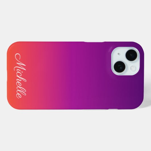 Paarse, roze en oranje gradiëntmeter Case-Mate iPhone case (Achterkant (horizontaal))
