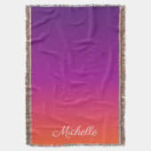 Paarse, roze en oranje gradiëntmeter deken (Voorkant Verticaal)
