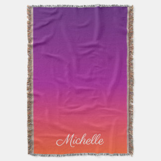 Paarse, roze en oranje gradiëntmeter deken