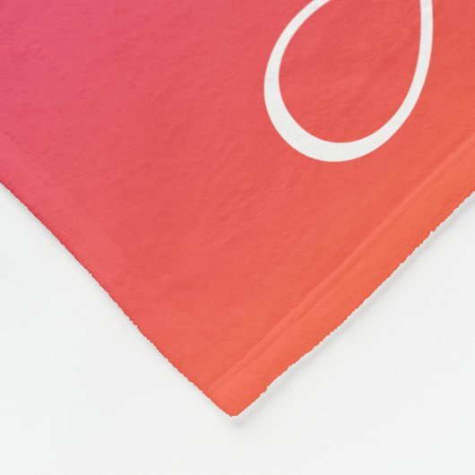 Paarse, roze en oranje gradiëntmeter fleece deken (Hoek)