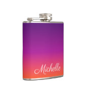 Paarse, roze en oranje gradiëntmeter heupfles (Rechts)