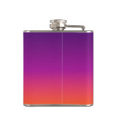 Paarse, roze en oranje gradiëntmeter heupfles (Achterkant)