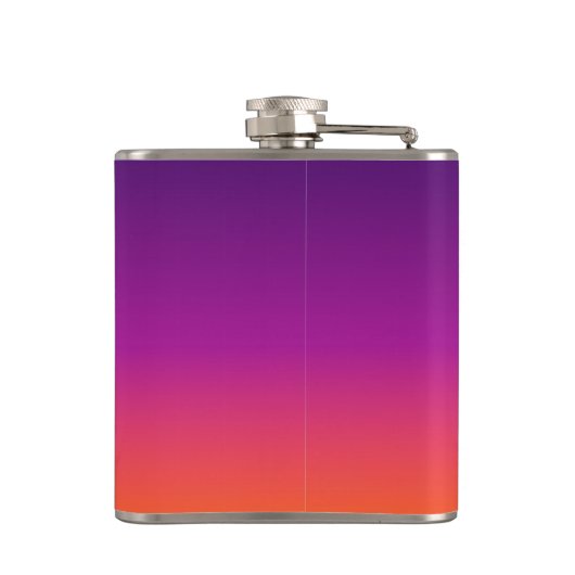 Paarse, roze en oranje gradiëntmeter heupfles (Achterkant)