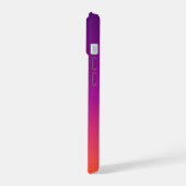 Paarse, roze en oranje gradiëntmeter iPhone 15 case (Linkerkant)
