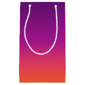 Paarse, roze en oranje gradiëntmeter klein cadeauzakje (Voorkant)