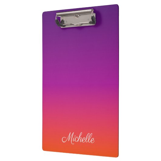 Paarse, roze en oranje gradiëntmeter klembord (Links)