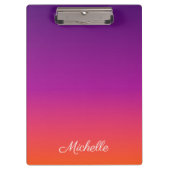 Paarse, roze en oranje gradiëntmeter klembord (Voorkant)