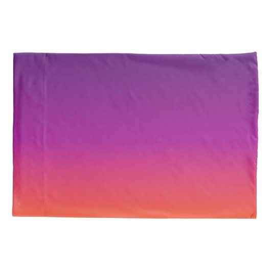 Paarse, roze en oranje gradiëntmeter kussensloop (Achterkant)