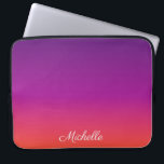 Paarse, roze en oranje gradiëntmeter laptop sleeve<br><div class="desc">Paarse, roze en oranje gradiëntmeter</div>