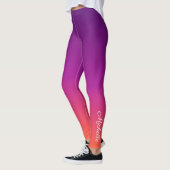 Paarse, roze en oranje gradiëntmeter leggings (Links)
