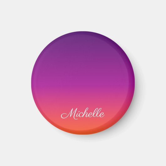 Paarse, roze en oranje gradiëntmeter magneet (Voorkant)