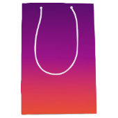 Paarse, roze en oranje gradiëntmeter medium cadeauzakje (Voorkant)