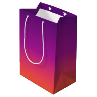 Paarse, roze en oranje gradiëntmeter medium cadeauzakje