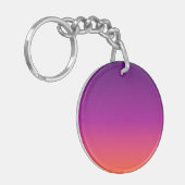 Paarse, roze en oranje gradiëntmeter sleutelhanger (Voorkant Links)