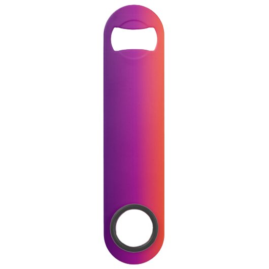 Paarse, roze en oranje gradiëntmeter speed flessenopener (Achterkant)