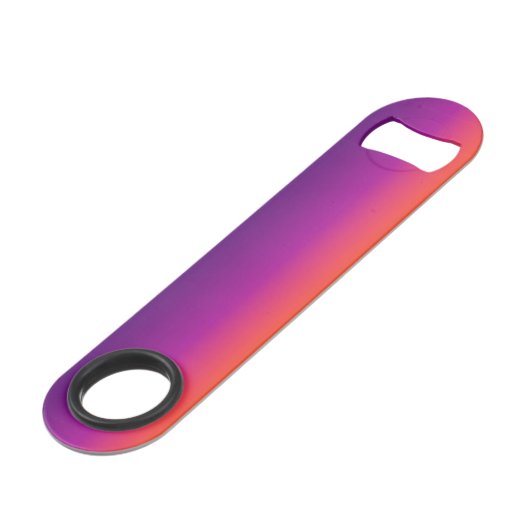 Paarse, roze en oranje gradiëntmeter speed flessenopener (Achterkant Gekanteld)