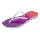 Paarse, roze en oranje gradiëntmeter teenslippers (Schuin)
