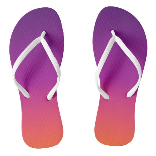 Paarse, roze en oranje gradiëntmeter teenslippers (Voetbed)