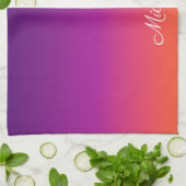 Paarse, roze en oranje gradiëntmeter theedoek (Gevouwen)