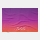 Paarse, roze en oranje gradiëntmeter theedoek (Horizontaal)