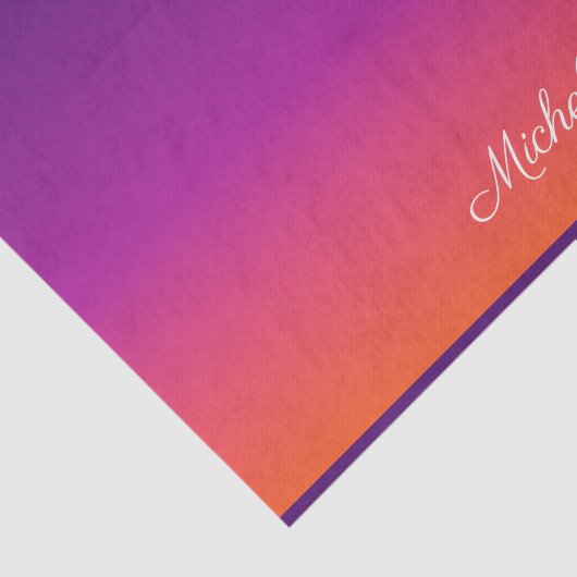 Paarse, roze en oranje gradiëntmeter tissuepapier (Detail)