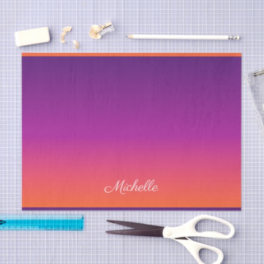Paarse, roze en oranje gradiëntmeter tissuepapier (Craft)